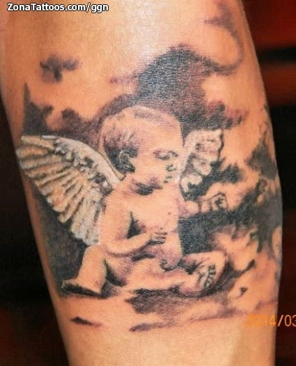 Tattoo photo Cherubs, Forearm