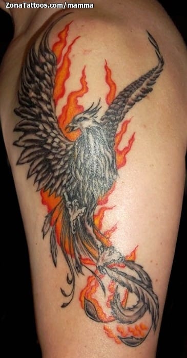 Tattoo photo Phoenix, Fantasy