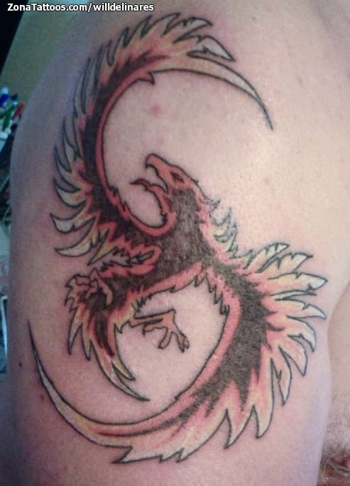 Tattoo photo Phoenix, Fantasy