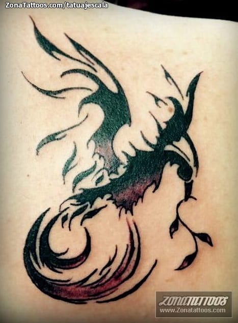 Foto de tatuaje Ave Fénix, Fantasía