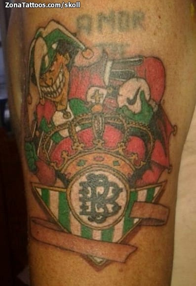 Tattoo photo Betis, Badges, Jester