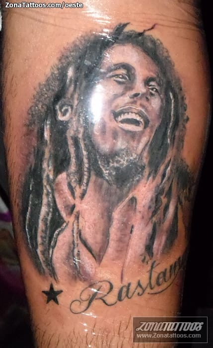 Tattoo of Bob Marley, Portraits, Faces