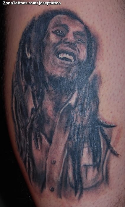 Tattoo of Bob Marley, Portraits, People