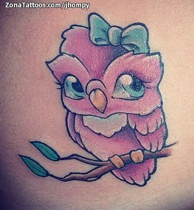 Tattoo photo Owls, Birds, Animals