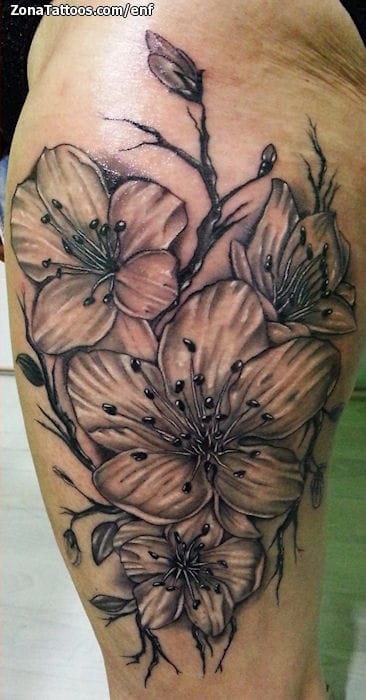 Tattoo photo Flowers, Cherry blossoms