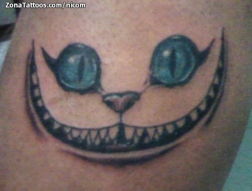 Foto de tatuaje Cheshire, Gatos, Cuentos