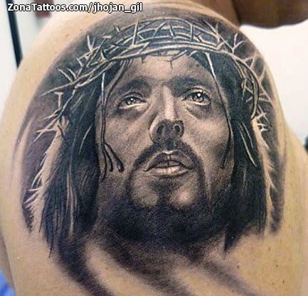 Tattoo photo Christ, Religious, Shoulder