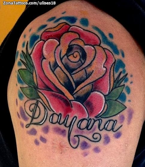 Tattoo photo Dayana, Roses, Flowers