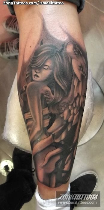 Tattoo photo She-devils, Leg, Calf