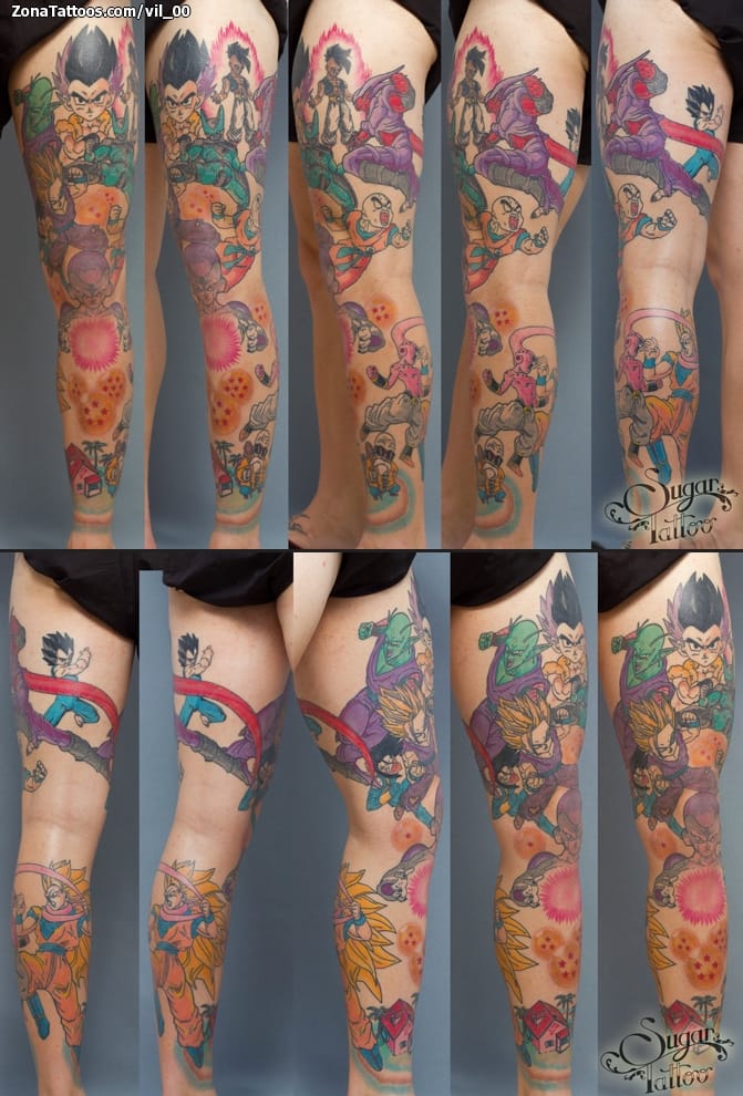 Tattoo photo Dragon Ball, Leg, Manga