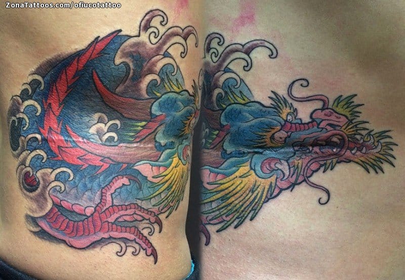 Foto de tatuaje Dragones, Orientales