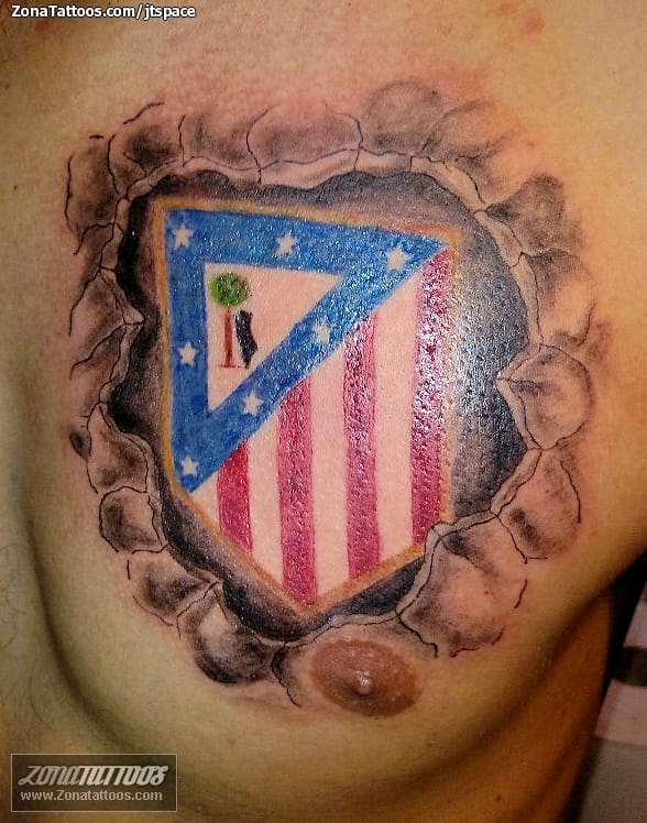 Foto de tatuaje Escudos, Pecho, Deportes