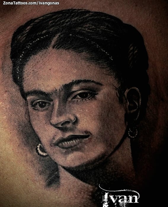 Tattoo photo Frida Kahlo, Faces, Portraits