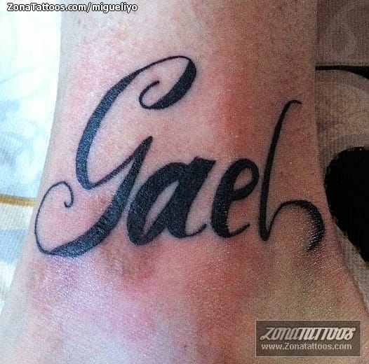 Foto de tatuaje Nombres, Letras