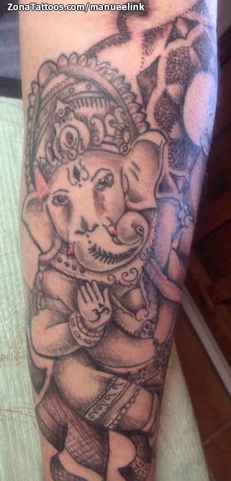 Tattoo photo Ganesha, Gods