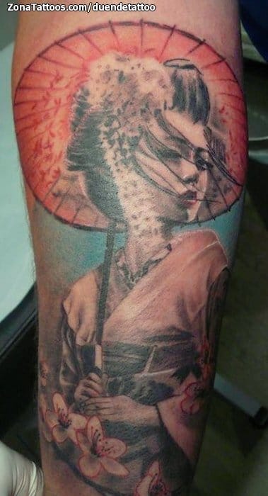 Tattoo photo Geisha, Asian