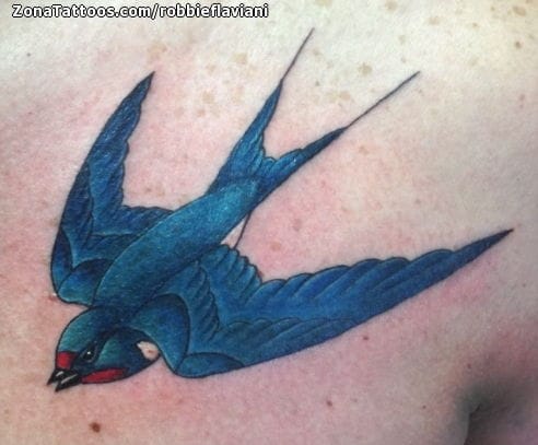 Foto de tatuaje Golondrinas, Aves, Animales