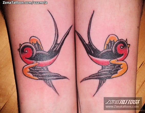 Foto de tatuaje Golondrinas, Aves, Animales