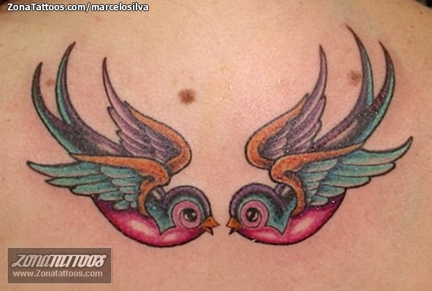 Foto de tatuaje Golondrinas, Aves, Animales