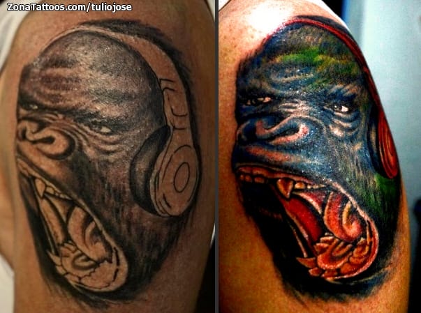 Tattoo photo Gorillas, Animals