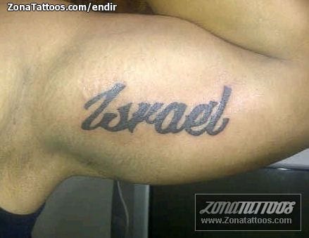 Foto de tatuaje Israel, Letras, Nombres