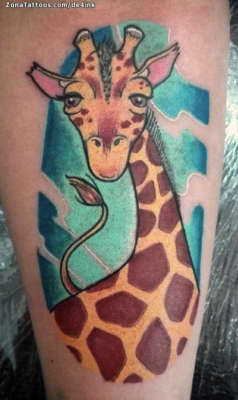 Foto de tatuaje Jirafas, Animales