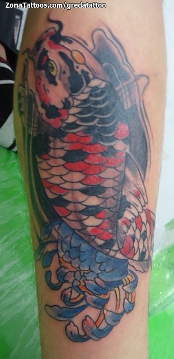 Foto de tatuaje Orientales, Koi, Peces