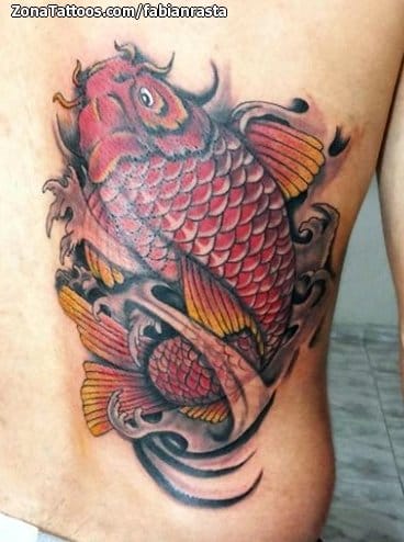 Foto de tatuaje Koi, Peces, Orientales