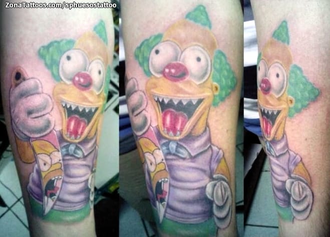 Foto de tatuaje Los Simpson, Payasos, Series de TV