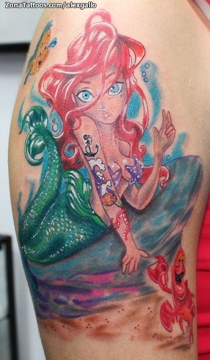 Foto de tatuaje Sirenas, Disney, Cuentos