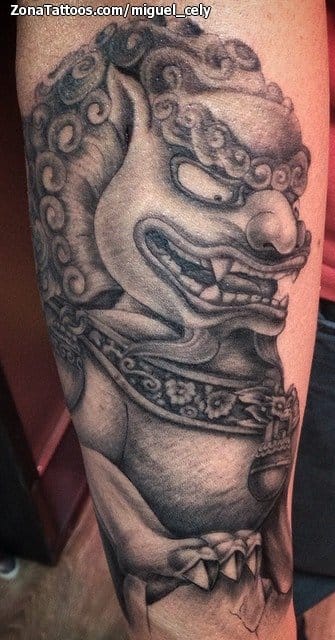 Foto de tatuaje Leones De Fu, Orientales