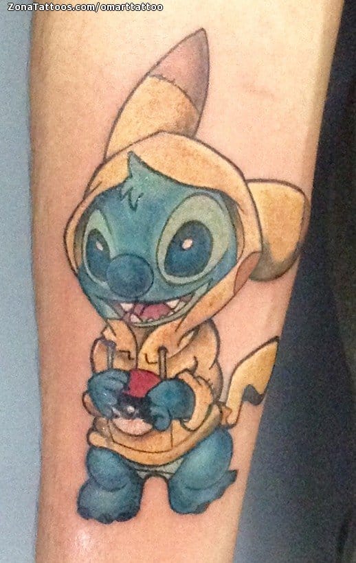 Tatuaje de Lilo y Stitch, Pokémon, Disney