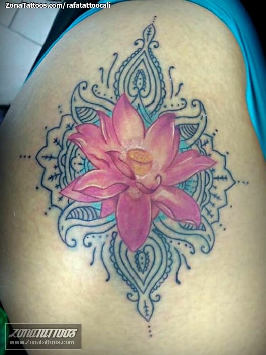 Foto de tatuaje Mándalas, Flores, Lotos