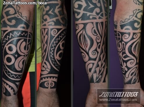 Foto de tatuaje Maoríes, Antebrazo