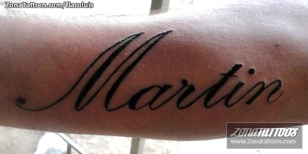 Foto de tatuaje Martín, Nombres, Letras
