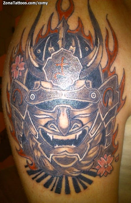 Foto de tatuaje Orientales, Samurais, Máscaras