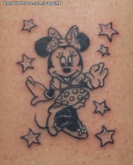 Tattoo photo Minnie Mouse, Disney, Tiny