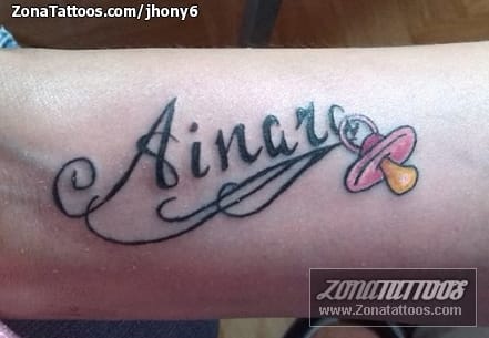 Foto de tatuaje Ainara, Nombres, Letras