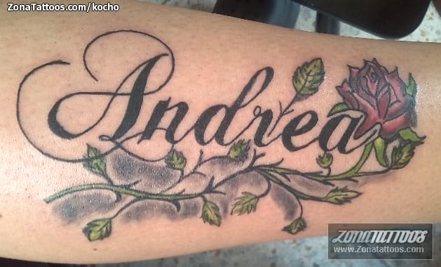 Foto de tatuaje Andrea, Letras, Nombres