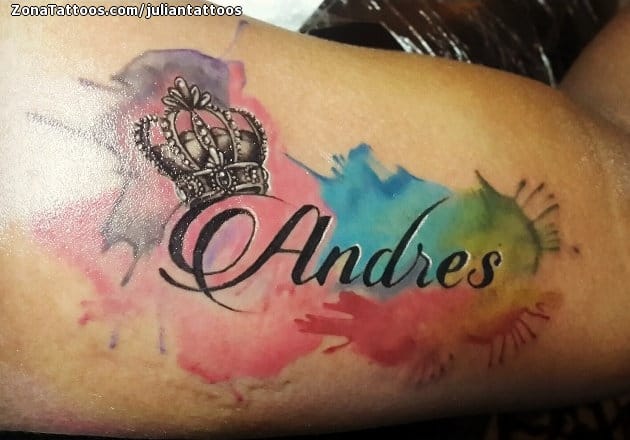 Tattoo photo Andrés, Names, Letters