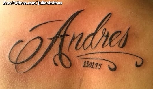 Tattoo photo Andrés, Names, Letters