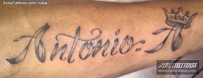 Tattoo photo Antonio, Letters, Names