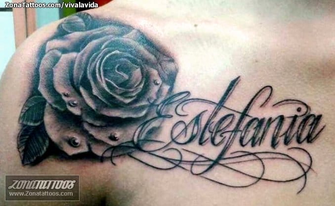 Foto de tatuaje Estefanía, Nombres, Letras