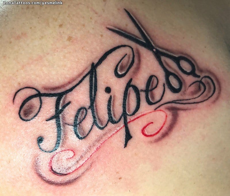 Foto de tatuaje Felipe, Nombres, Letras