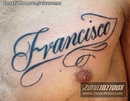 Foto de tatuaje Francisco, Nombres, Letras