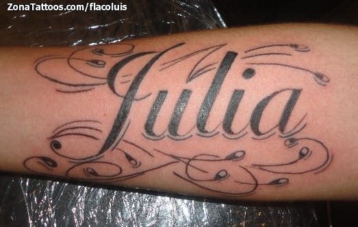 Foto de tatuaje Julia, Nombres, Letras