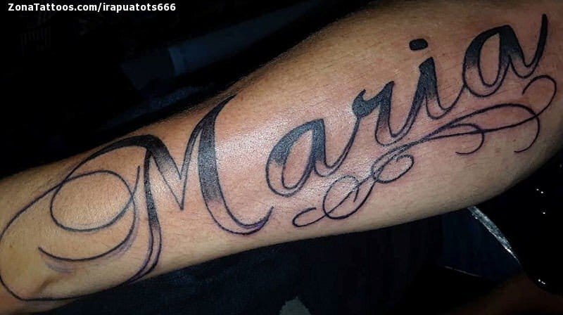 maria name tattoo