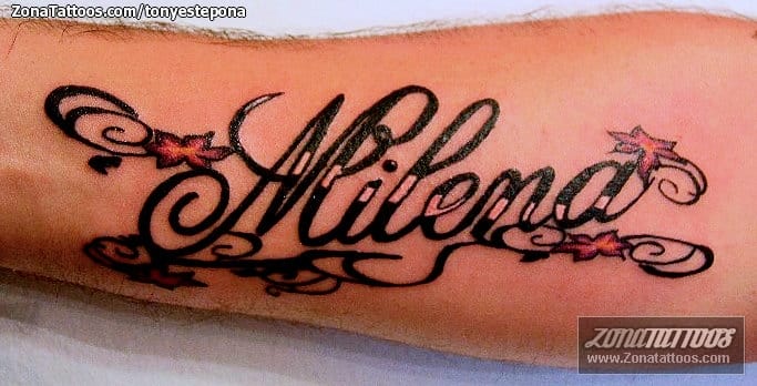 Foto de tatuaje Nombres, Letras