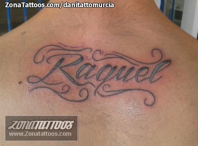 Tattoo photo Raquel, Names, Letters