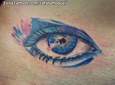 Tattoo photo Eyes, Watercolor